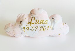 Cloud Cushion, Children's Cushions, Baby Girl's Room Decoration, Boy's Personalized Birth Gift, Cushion With First Name