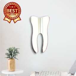 Tooth Large Acrylic Mirror Wall Art - Many Size Options - Custom Sizes, Shapes & Colours
