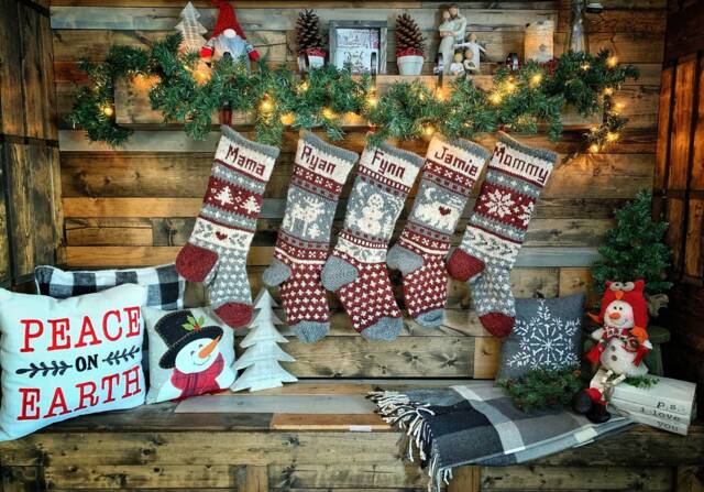 2026 - Hand Knit Heirloom Holiday/Christmas Stockings - image 1