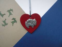 Pomeranian Wooden Heart Decoration - Ornament Christmas Lover Gift - thumbnail 1