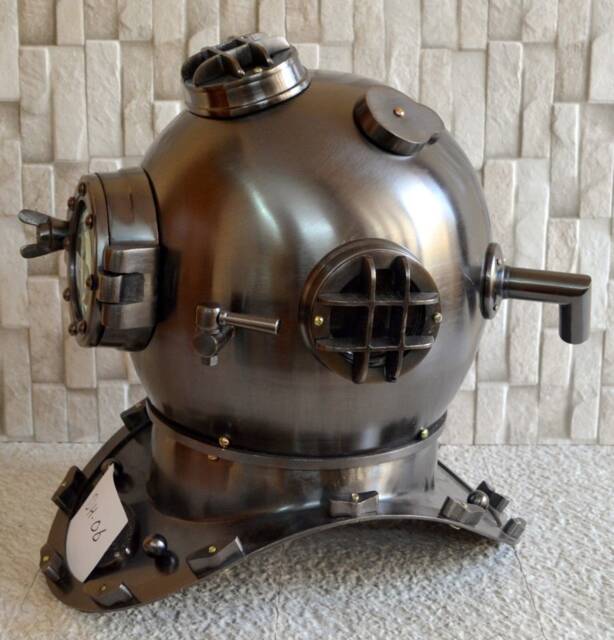 Greyish Scuba Diving Helmet in 18 Inch Or Iron & Aluminium - image 1