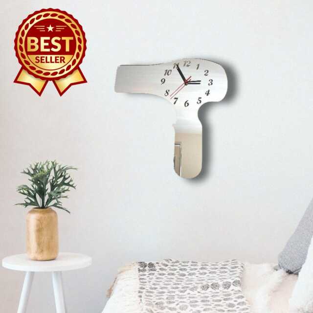 Hairdryer Acrylic Clock - Many Colours Available - Bespoke Shapes & Sizes Made - image 1