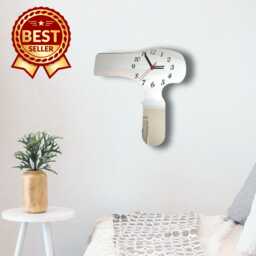 Hairdryer Acrylic Clock - Many Colours Available - Bespoke Shapes & Sizes Made - thumbnail 1