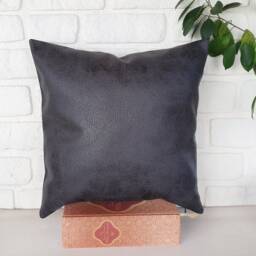 Zen Faux Leather Pillow Cover Scandinavian Home Decor - thumbnail 4