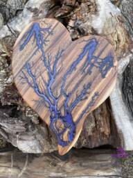 Lola Heart Live Edge Willow Acacia Fractal Art Design Item# Gcwlolaheartwillow