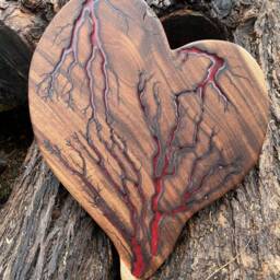 Lola Heart Live Edge Willow Acacia Fractal Art Design Item# Gcwlolaheartwillow - thumbnail 2