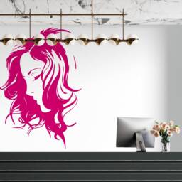 Woman Hairstyle Vinyl Decal Salon Wall Art 2906 - thumbnail 3