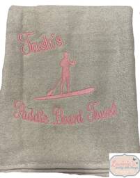 Embroidered Paddle Board Towel, Custom Name Gift - thumbnail 1