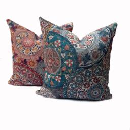G.p & J Baker Imari Teal Double Sided Cushion Cover Pillow - thumbnail 3