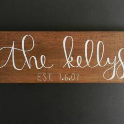 Custom Wedding Name Sign, Couple Established Marriage Wood Decor, Wall Hanging, & Date Sign - thumbnail 3