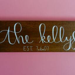 Custom Wedding Name Sign, Couple Established Marriage Wood Decor, Wall Hanging, & Date Sign - thumbnail 2