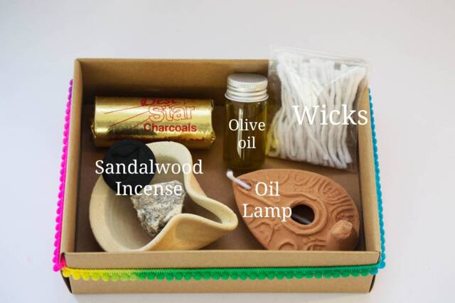 Earth Friendly Gift Box, Eco Gifts, Anti Epidemic Oil Lamps Box Set, Sandalwood Incense, Cleansing Kit & Protection, Oil Pottery - image 1