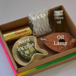 Earth Friendly Gift Box, Eco Gifts, Anti Epidemic Oil Lamps Box Set, Sandalwood Incense, Cleansing Kit & Protection, Oil Pottery - thumbnail 3