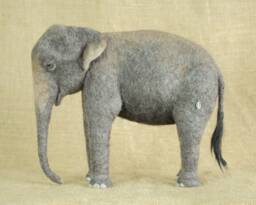 Made To Order Needle Felted Asian Elephant Custom Needle Felted Animal Sculpture