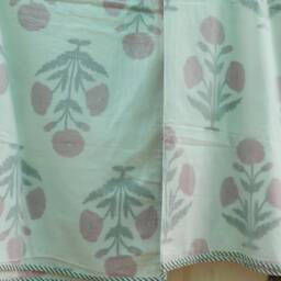 Hand Block Print Cotton Dohar Organic Ac Quilt, Soft Throw - thumbnail 3