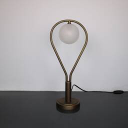 Bedside Lamp, Desk Light , Double Globe Table Pendent Lighting - Blackened Brass Lamp Modern Vanity Fixture - thumbnail 3