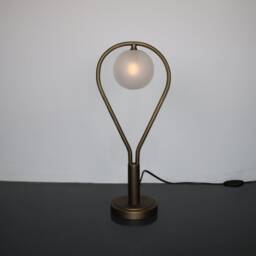 Bedside Lamp, Desk Light , Double Globe Table Pendent Lighting - Blackened Brass Lamp Modern Vanity Fixture - thumbnail 2