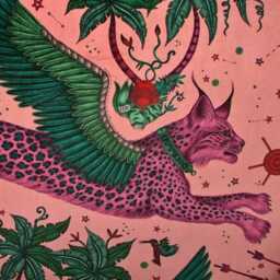 Clarke & Clarke, Coral Purple Velvet Cushion Cover, Throw Pillow Home Decor - thumbnail 2