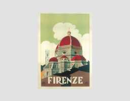 Vintage Florence Italy Travel Poster Tuscany Art Print - thumbnail 1