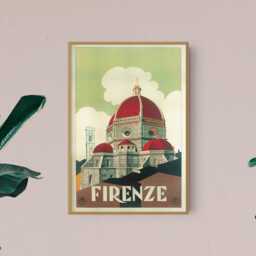 Vintage Florence Italy Travel Poster Tuscany Art Print - thumbnail 3