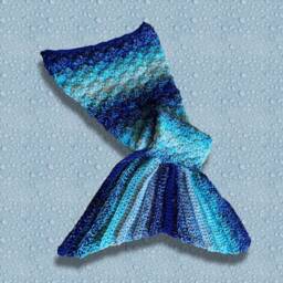 Handmade Crochet Mermaid Tail Blanket - Chunky Snuggle Sack - thumbnail 3