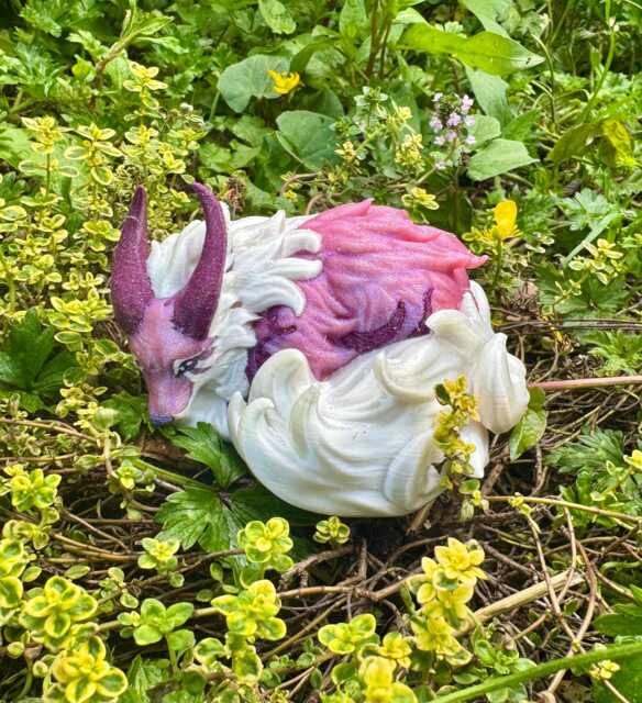 Dusty Pink Vulpin 9cm X 5cm 3D Printed Figure - image 1