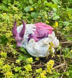 Dusty Pink Vulpin 9cm X 5cm 3D Printed Figure