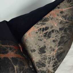 Luxury Lava Bronze Black Copper Cushion Cover Marble Design For New Home Designer Handmade Pillow/(Only Cover - thumbnail 2