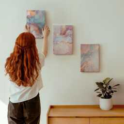 Canvas Wall Art Set Of 3 - Patterns in Pastel Colors With Accents, Pink Large, Abstract Hanging Piece - thumbnail 3