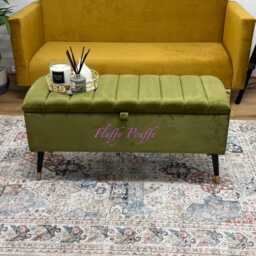 Beverley Storage Ottoman Footstool Coffee Table Pouffe Bench Chesterfield Style - thumbnail 3