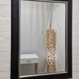 Ascent Modern Silver Black Antique Design Wood Frame Wall Mirror 111x80cm Quality Bevelled Glass Made in UK Rectangular 2 Tone - thumbnail 2