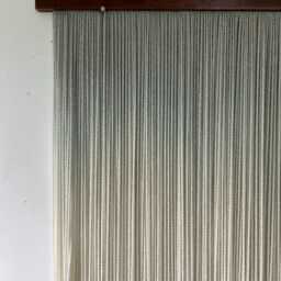 Large Dip Dye Wall Hanging, Modern Tapestry, Vertical Yarn Decor, Living Room Fiber Art - thumbnail 3