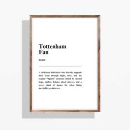 Funny Tottenham Fan Definition Print Football Banter Wall Art - thumbnail 1