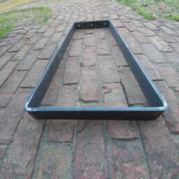One Trapezoid Flat Metal Bench Table Leg - Beeswax Coating Optional Per - thumbnail 2