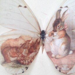 Vintage Beatrix Potter Butterfly Wall Art Two Bad Mice Nursery Decor - thumbnail 3