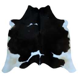 Genuine Leather Cowhide Rug - Small, Natural Black & White Accent Piece - thumbnail 1
