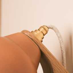 Terracotta Element Wall Light in Ceramic & Oak - thumbnail 2