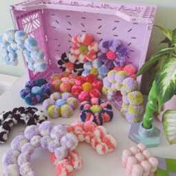 Pom Flower Wall Hanging Y2K Danish Pastel Decor - thumbnail 2