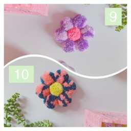 Pom Flower Wall Hanging Y2K Danish Pastel Decor - thumbnail 4