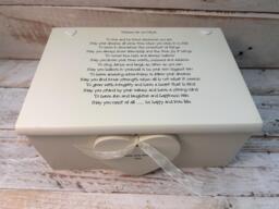 Personalised Jewellery Box Gift Goddaughter Christening Baptism Or Birthday Girl Shabby Chic Style With Any Names Dates Etc - thumbnail 1