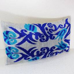 Velvet Ikat Pillow - thumbnail 2