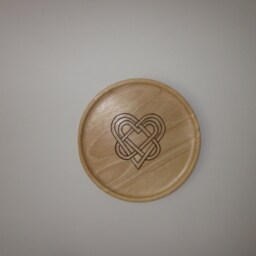 Set Of 2 Wall Hanging Wall Decor Art Tri Heart Woodburned Design - thumbnail 3