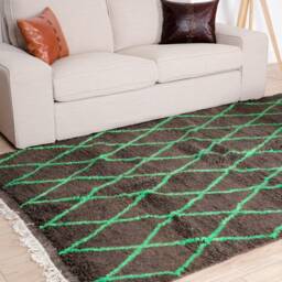 Authentic Beni Ourain Rug, Soft Moroccan Rug 5x8 Ft - thumbnail 3