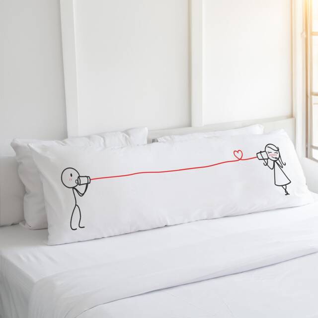 Girlfriend Gift Wife Cotton Anniversary For Her Wedding Body Pillow Cover Pillowcase Say I Love You - image 1