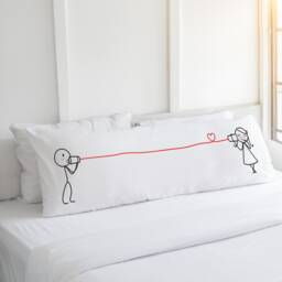 Girlfriend Gift Wife Cotton Anniversary For Her Wedding Body Pillow Cover Pillowcase Say I Love You - thumbnail 1
