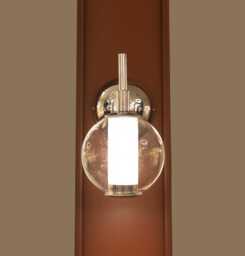Chrome Stainless Led Wall Sconce - Transparent Glass Minimal Lamp