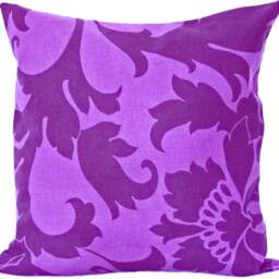 Retro Pillow Case, Ornaments Purple Lavender, Cushion Cover, 60S 70S Vintage Fabric, Mid-Century, Bohemian Lounge, Venice Baroque Palazzo - thumbnail 3