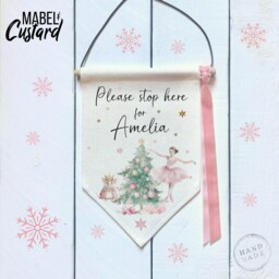 Christmas Eve Box, Kids Eve, Santa Stop Here, Sign, Gift, Girls - thumbnail 1