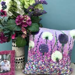 Alliums Velvet Cushion - thumbnail 3
