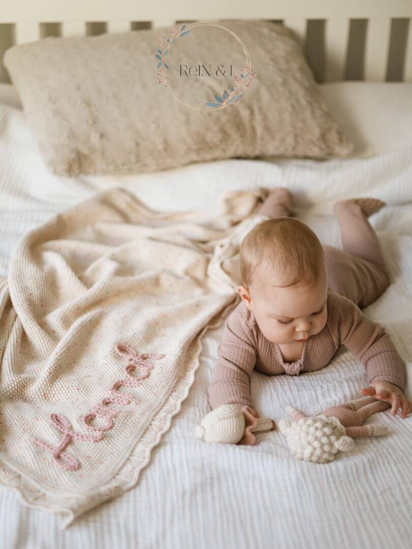 Newborn Blanket Sherpa Baby Blanket Personalized Baby Boy